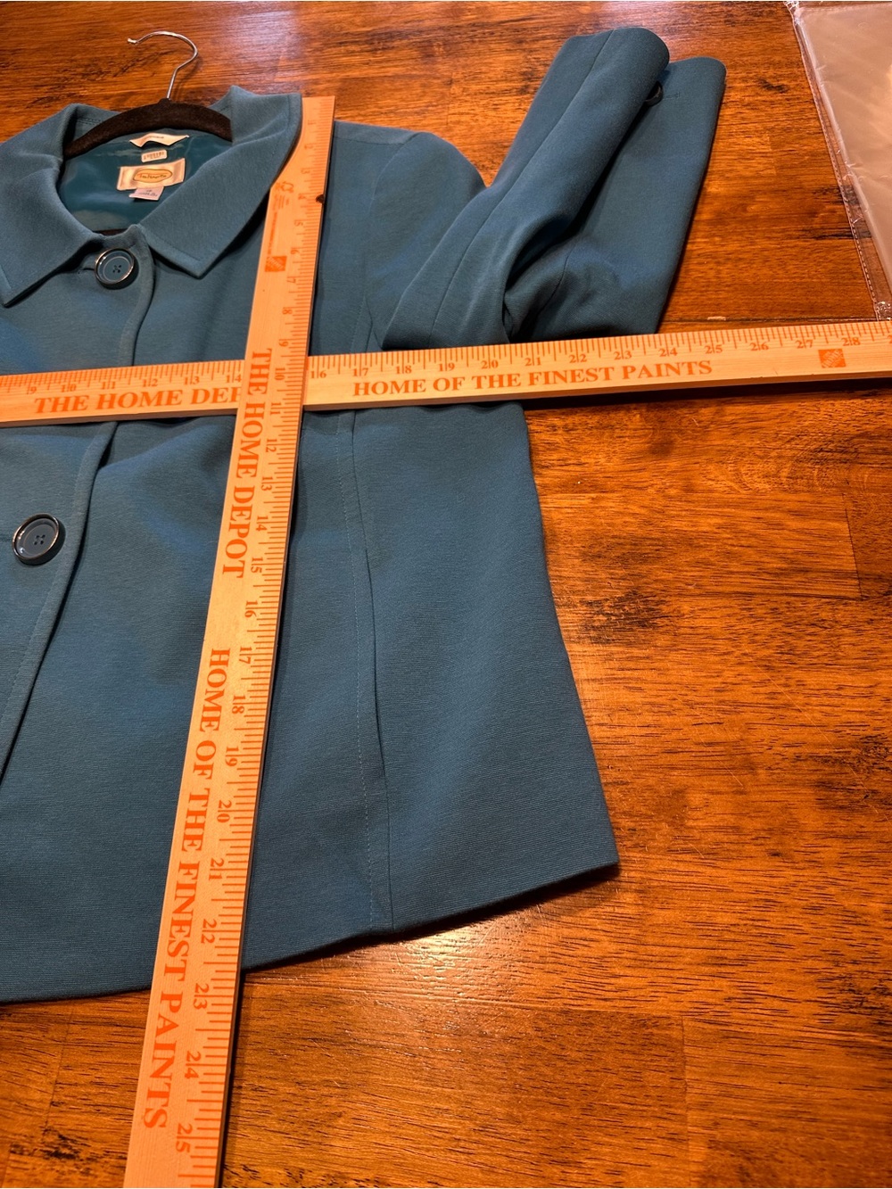 Talbots Teal Button-Front Jacket Size 12 - Picture 4 of 5